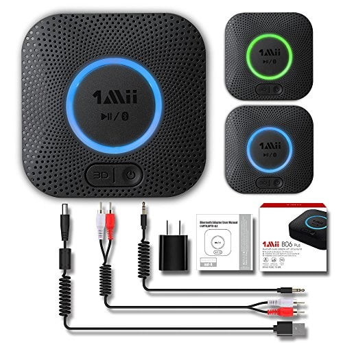 Bluetooth 5.0 Receiver with 3D Surround aptX Low Latency for Home Music Streaming Stereo System HiFi Wireless Audio Adapter Plus Bluetooth Receiver